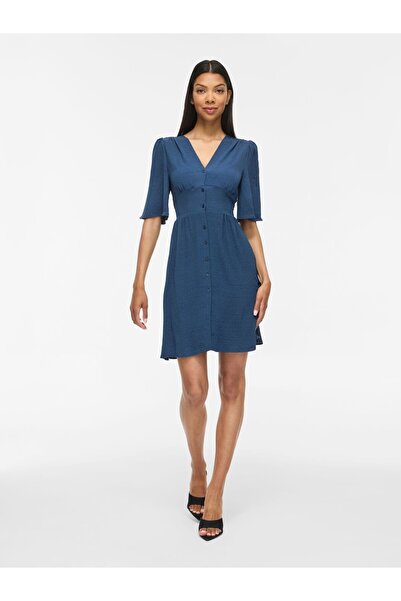 VILA Minikleid VISKOV Kurzärmeliges