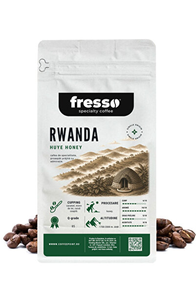 FRESSO Rwanda cafea boabe de specialitate proaspăt prăjită 1 kg