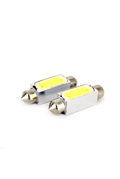 globiz Set 2 becuri auto Carguard cu LED COB 12V 41mm 3W C5W alb sofit