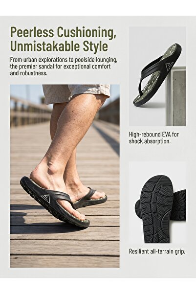 GlobalOne Mart Made in Saudi Arabia Men's Ultra-Lightweight Flip-Flops - Soft...