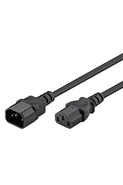 POWERTECH καλώδιο προέκτασης τροφοδοσίας CAB-P039, 3x 0.75mm², CCS, 1m, μαύρο