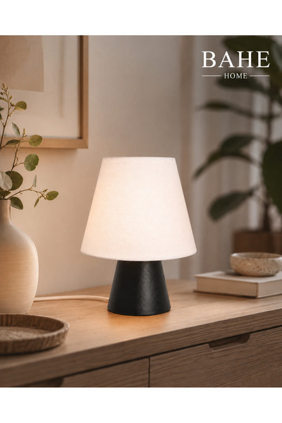 bahe home مصباح طاولة زخرفي حديث متوافق مع E14 مع زر تشغيل/إيقاف للإضاءة الليلية