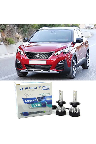 Photon Peugeot 3008 Led Xenon Uzun Far Ampulü HB3 9005 Access Yeni Seri Beyaz...