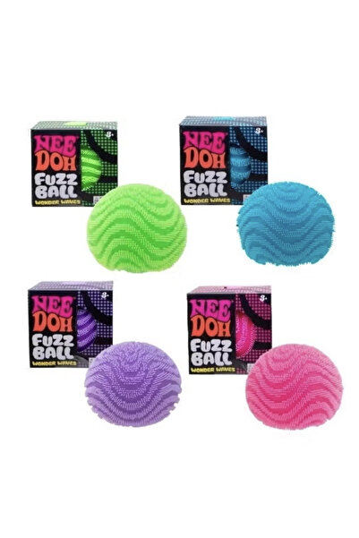 Needoh 4-Pack Nee Doh Fuzz Ball Wonder Waves - Sensory Stress Relief Squeeze ...