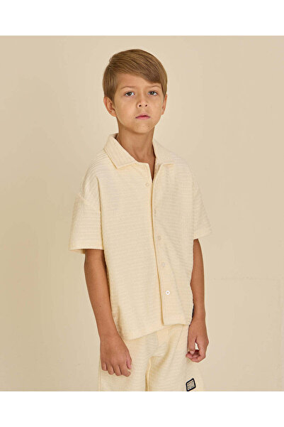 REDTAG Boys Beige Polo Shirt