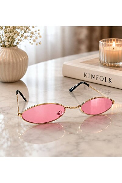 Vipfoni Small Oval Metal Frame Sunglasses