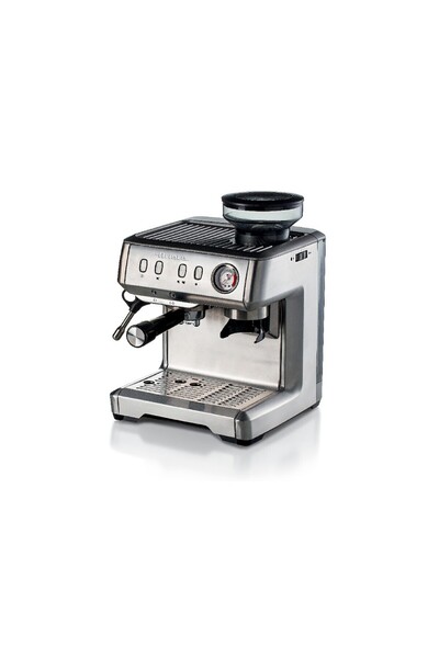 ARIETE 1313 Αυτόματη Μηχανή Espresso 1600W Πίεσης 15bar με Μύλο Άλεσης Ασημί