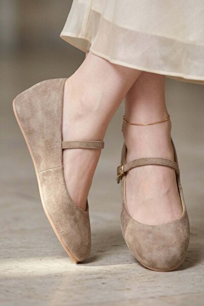 Fox Shoes Y250770702 Mink Suede Low Wedge Sole Women's Shoes