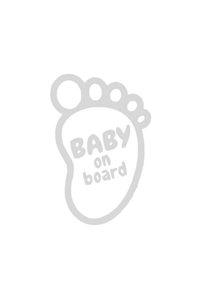 OEM Autocolant auto  "Bebeluș la bord ", M5, 15cm, Alb