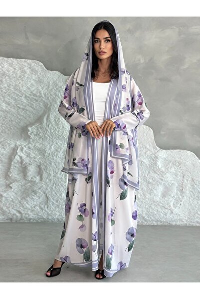Classy She One Size Printed Abaya with Matching Headscarf