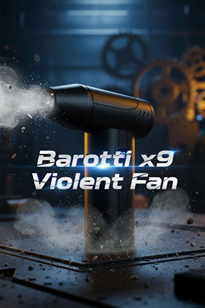 Bereketli Store Barotti 5 Kademeli Turbo Jet Fan | Şarjlı Yüksek Güçlü Hava Ü...
