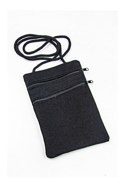 Yasir Neck Strap Money Pouch, Double Compartment, Black Color, 5 Pieces, Mone...