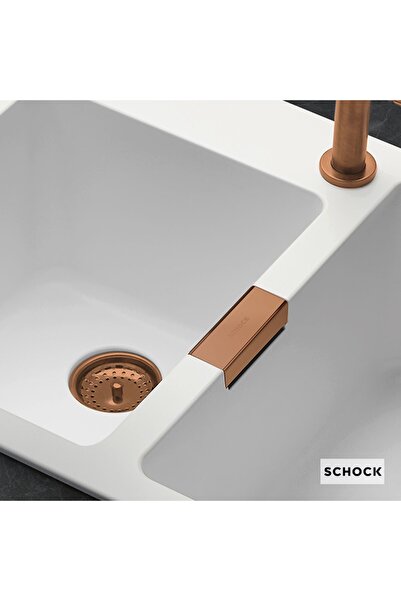 Schock Βαλβίδα Perfect Drain & Υπερχείλιση Νεροχύτη Copper