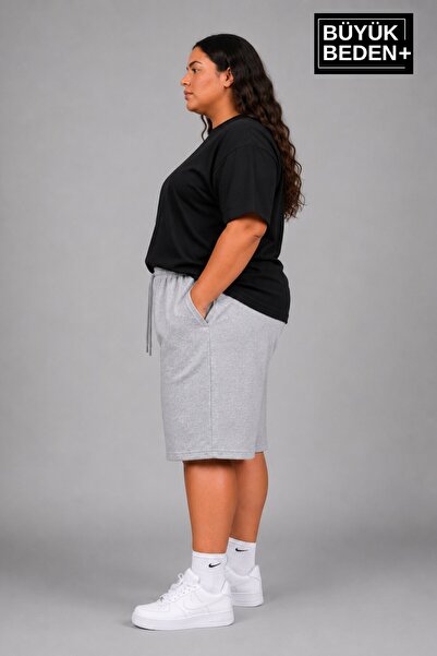 Superlife Süperlife Large Size Women's Lace-Up Shorts Spr26Bsrk592
