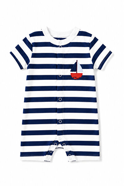LİLİYUM Baby Boy Romper Set 100% Cotton Short Sleeve Romper 0-3 /3-6 Months