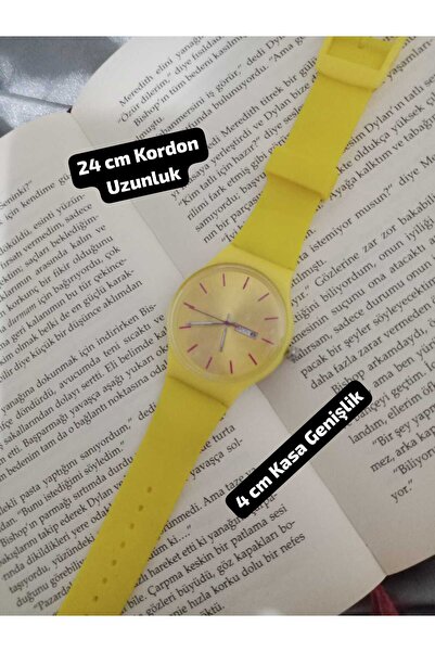 Brality Special Design Svatch Model, Yellow Color Silicone Strap, Unisex Wris...
