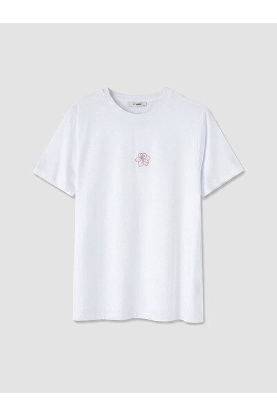 LC Waikiki Nevavm with Difference Big Size 100% Cotton Women's T-Shirt