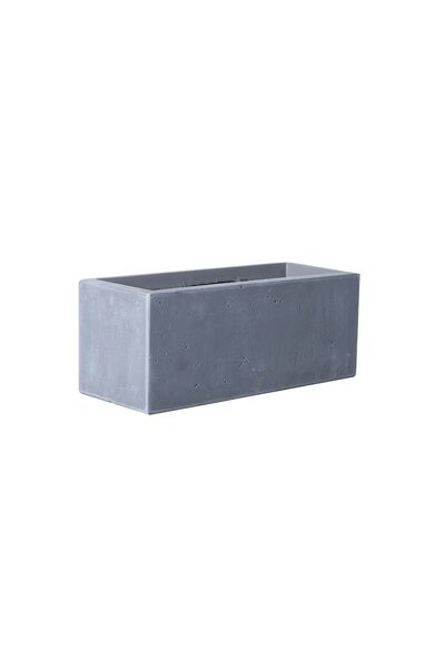 SUPERGREENS Γλάστρα Πήλινη Ορθογώνια "Moody" Γκρι M 60x30x30 εκ.