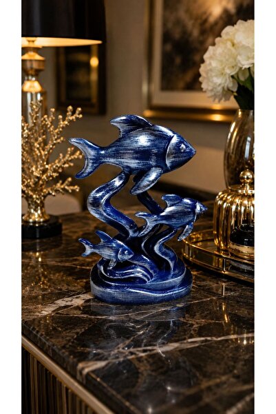ersu store Modern Tasarım Balık Aile Figürü Obje