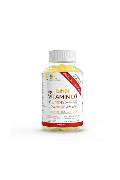 GHN Ghn Vitamin D3 with Calcium Gluten-Free Lemon Flavored Gummies - 60 Count