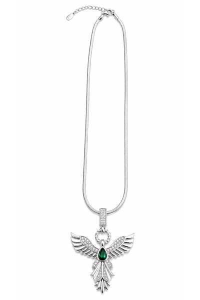 POSEİDONS JEWELLERY Zümrüt Yeşili Taşlı Anka Kuşu Figürlü Zirkon Taşlı Yılan ...