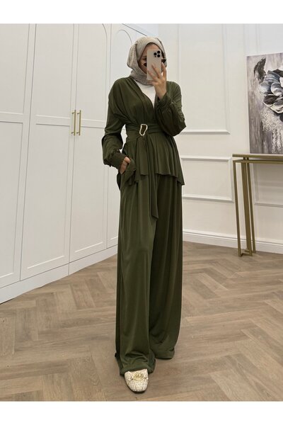 bezenstore NEFİSE GOLD TOKALI SANDY HAKİ TAKIM