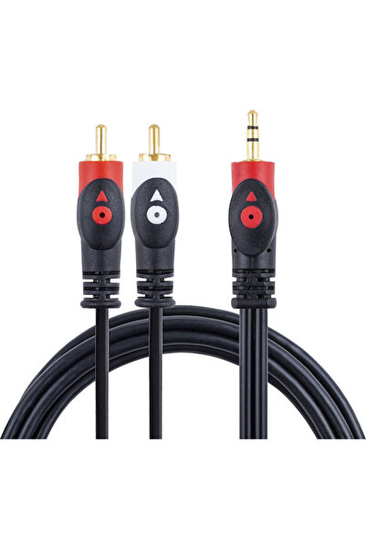 Libox Cablu Jack 3.5mm - 2x 3.5mm Tată Negru 3m LB0023