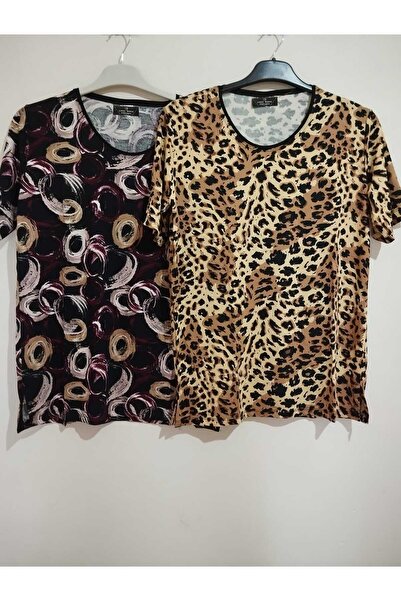 anne moda ankara 2-Pack, Full Summer Wear, Short Sleeve, Lycra Viscose, Anti-...