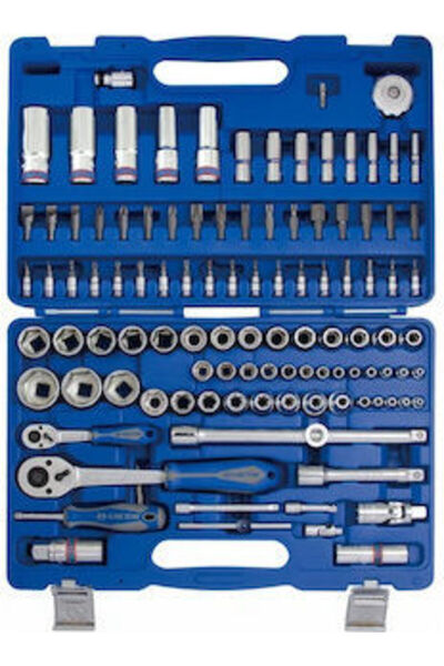 King Tony Set de chei tubulare 110 piese 1/4 " - 1/2 " cu 6 puncte