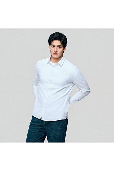 Giordano Men Slim Easy Care Modal Stretch Shirt