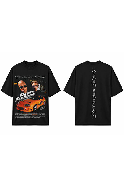 TOMRİS TASARIM Fast & Furious Dominic Toretto Paul Walker Oversize T-Shirt