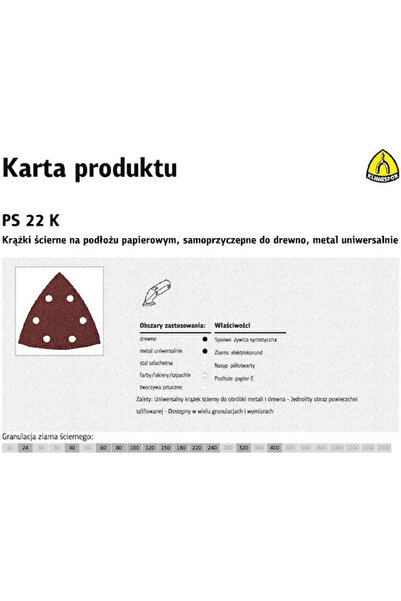 KLİNGSPOR Foaie abrazivă Delta K60 96x96mm Set 50 bucăți Cod: 142135