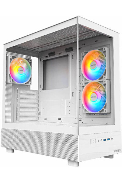 MONTECH Carcasă PC XR Gaming Midi Tower cu fereastră laterală și iluminare AR...