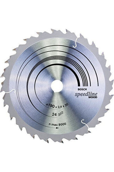 Bosch Disc de tăiere SPEEDLINE pentru lemn, diametru 190mm, cu 24 de dinți, 1...