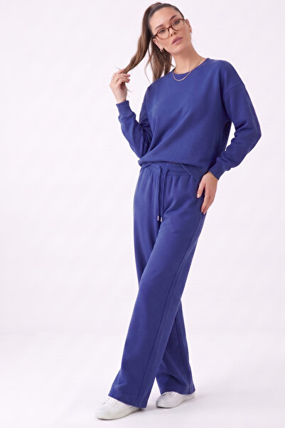 FHELIA Women's Loose Fit Modal Fabric Ribbed Tunic Top and Bottom Set
