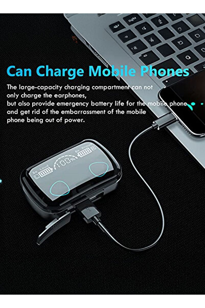 Generic M10 Wireless Bluetooth Earbuds with Digital Display Touch Control and...