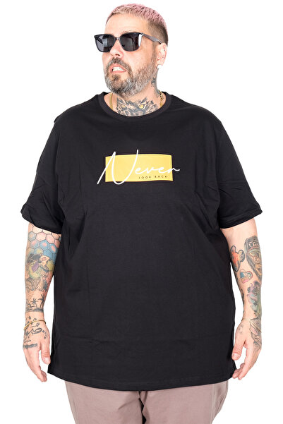 ModeXL Mode XL Plus Size T-Shirt Bis Ovratnik Never U26125 CRNA