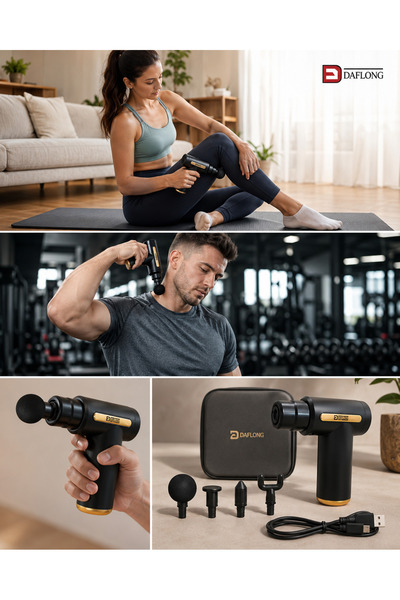 DAFLONG PRO 6 Kademeli Boyun Bel Sırt Bacak Ayak Masajı Mini Masaj Tabancası ...