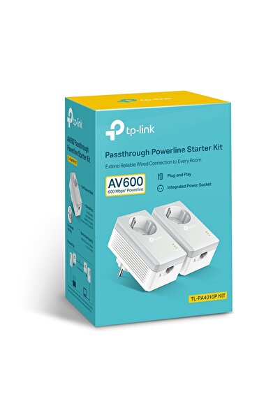 OEM TP-Link TL-PA4010P KIT AV600 Passthrough Powerline Starter Kit