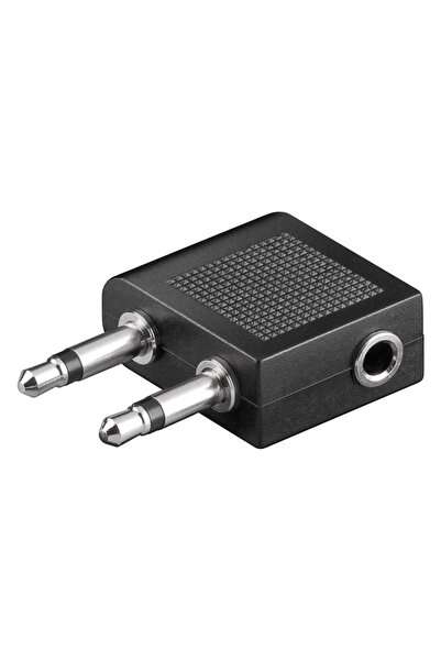 goobay αντάπτορας 2x 3.5mm 2-pin σε 3.5 mm 3-pin 61004, μαύρο