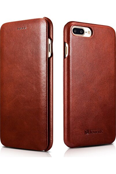 ICARER Vintage Series Curved Edge - Δερμάτινη Θήκη iPhone 7 Plus / 8 Plus - B...