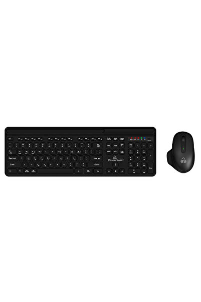 POWERTECH set ποντίκι & πληκτρολόγιο PT-1154, 2.4GHz & Bluetooth, μαύρο