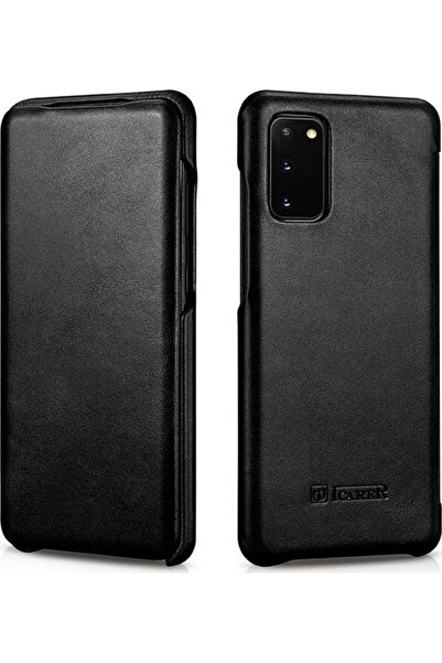 ICARER Vintage Series Curved Edge - Δερμάτινη Θήκη Samsung Galaxy S20 - Black