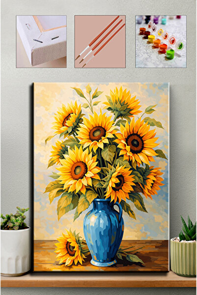 Carmen Sayılarla Boyama Seti - Yaz Çiçekleri - Büyük Ebat 60x75cm