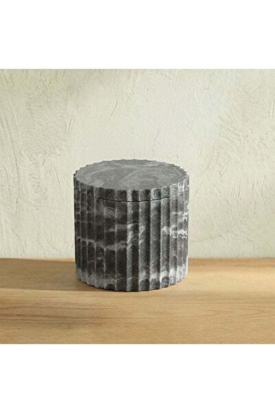 Danube Home Velora Cotton Jar Grey Bathroom Storage Container Organizer 10.8x8cm