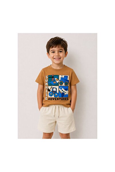 JABBER Men's Cute Truck Printed Shorts Set