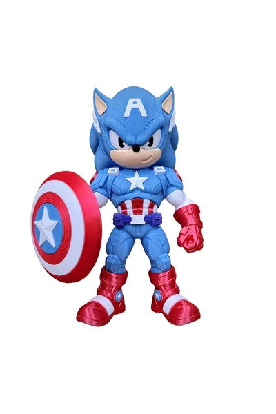 Eva Prints Figurina Captain Sonic 27 cm, model decorativ printat 3D in Romani...