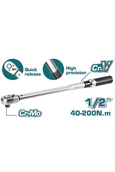 OEM TOTAL - CHEIE DINAMOMETRICA 1/2'' 40-200N.M, 500MM