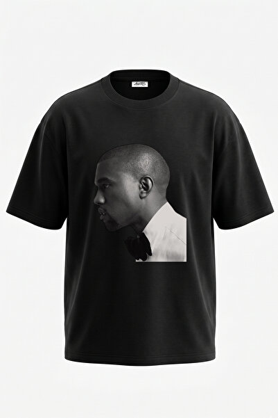 Anetos Kanye West_49 Design Printed Unisex Oversize Black Tshirt