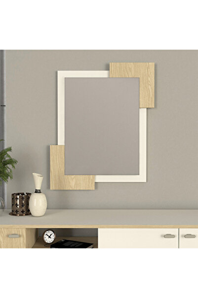 Megapap Καθρέπτης Τοίχου Selinos Sandstone - Rota Oak